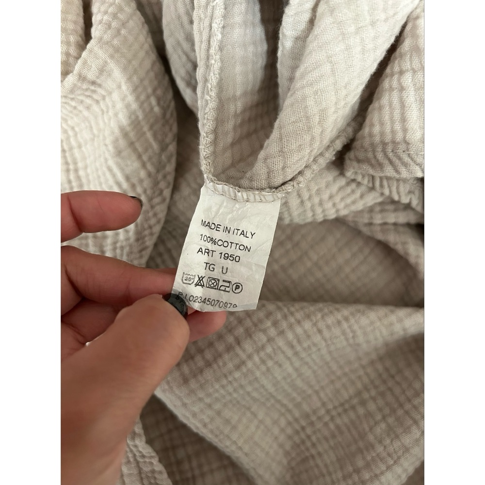 Cobblestone Living Women’s Tunic Top Relaxed Gauze Button Down Beige Size XL - Picture 4 of 4